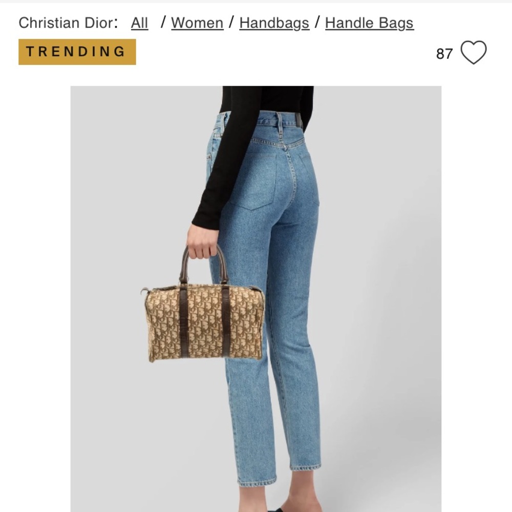 (Authentic)Christian Dior Beige Monogram Tote - Picture 1 of 13